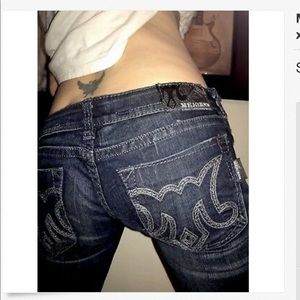 Sexy MEK Low Rise MARRAKECH Boot Cut Stretch Jeans